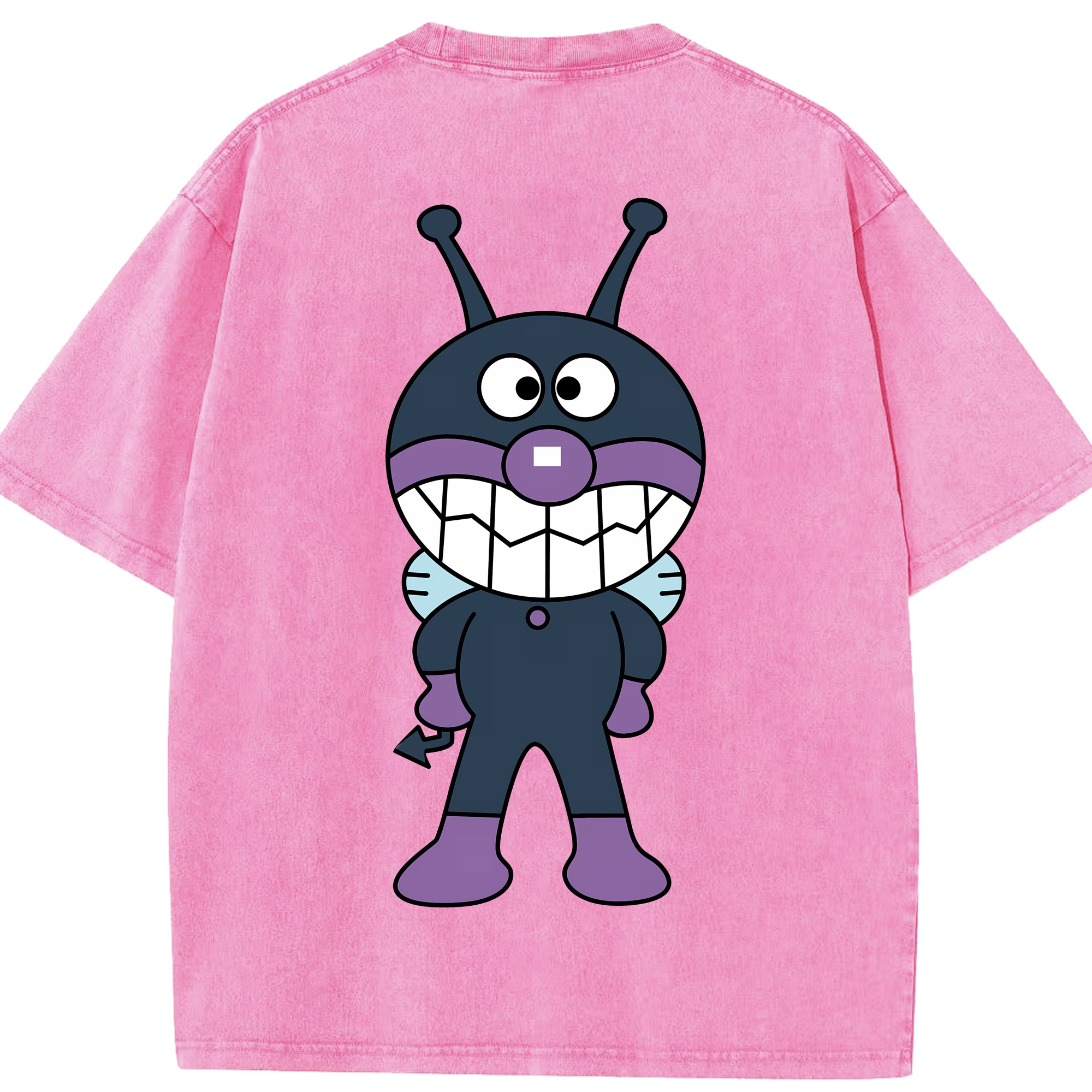 （画像用） アンパンマン Anpanman 綿100% ヴィンテージ風 半袖Tシャツ（背面プリント）